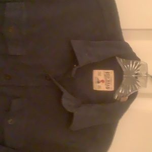 Red Head Heavyweight Blue Long Sleeve Flannel Button Up 100% Cotton Shirt Men Lg